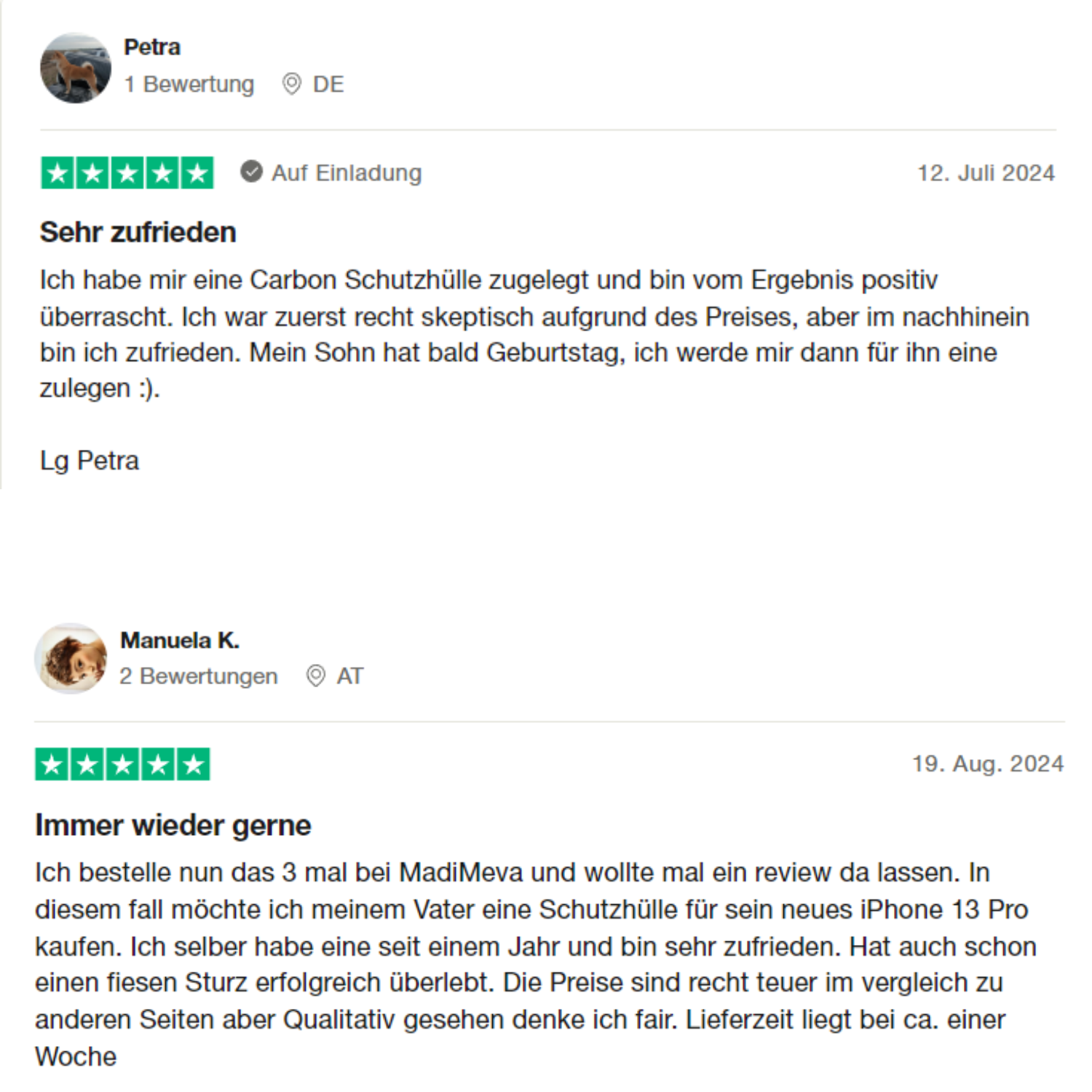 Trustpilot reviews