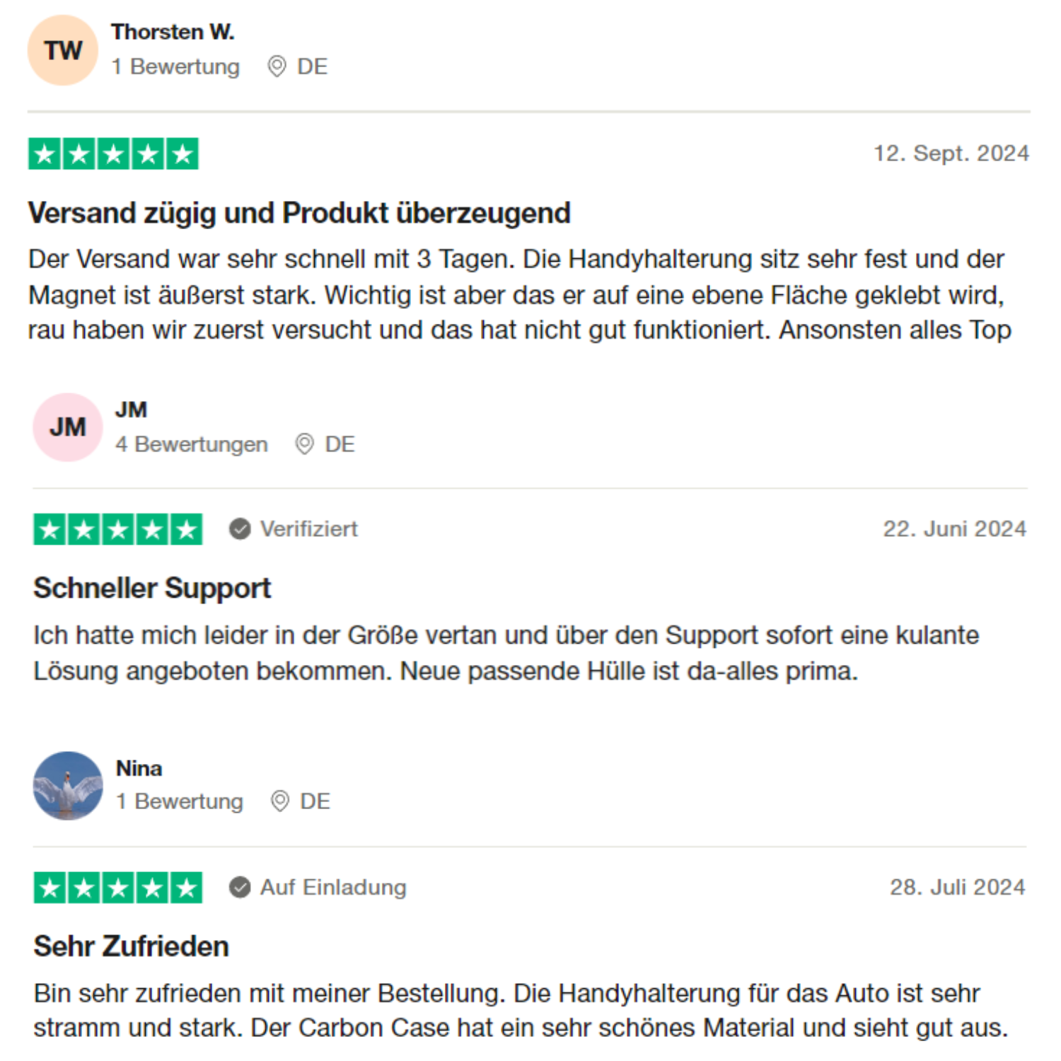 Trustpilot reviews